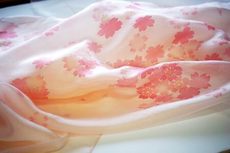 兼六園菊桜染　天女の羽衣加賀友禅ショール