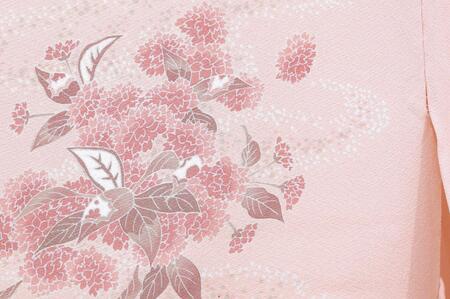 兼六園菊桜 手描加賀友禅染 訪問着「かすみ」