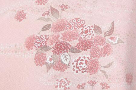 兼六園菊桜 手描加賀友禅染 訪問着「かすみ」