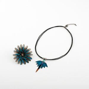 【加賀毛針】かわせみチョーカー・かわせみブローチ 180,000円