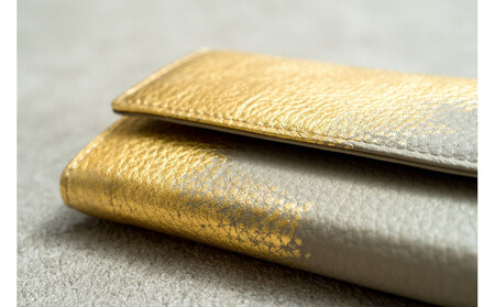 レザー長財布・グレー（永遠色）