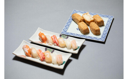 金沢まいもん寿司　6貫握りとだしいなり”あんやと”のセット