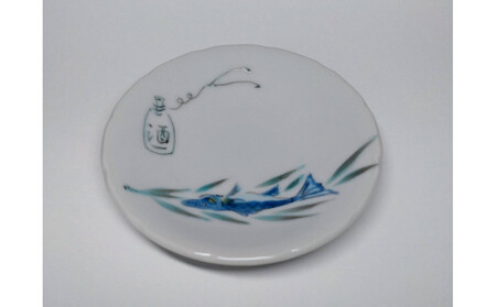 そばちょこ・小皿セット 河童の晩餐 大漁 九谷焼