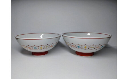 組飯碗 おかめひょっとこ 九谷焼