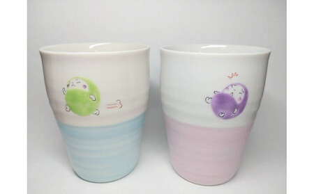 ペアフリーカップ だるまちゃん 九谷焼