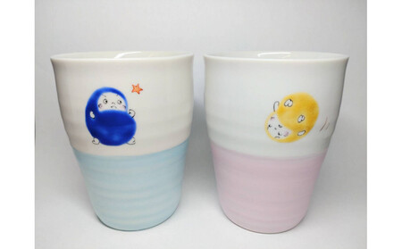 ペアフリーカップ だるまちゃん 九谷焼