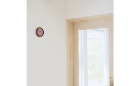 はなもっこ 掛時計 藤紫　ブラウン