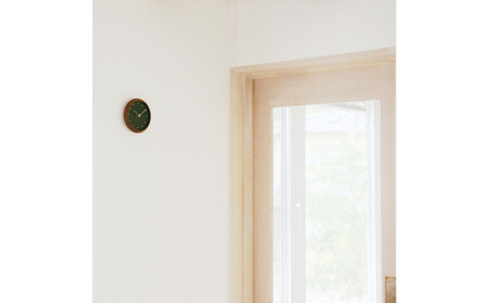 はなもっこ 掛時計 岩椿　ブラウン