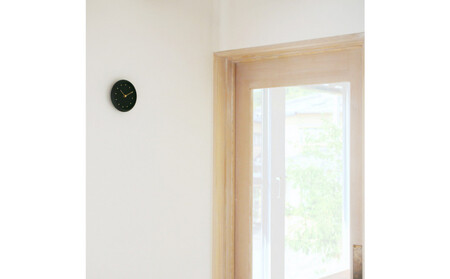 はなもっこ 掛時計 黒　ブラック