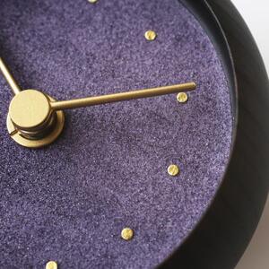 はなもっこ 置時計 古代紫　ブラック