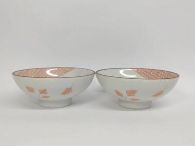 組盃 赤絵鶴亀 九谷焼