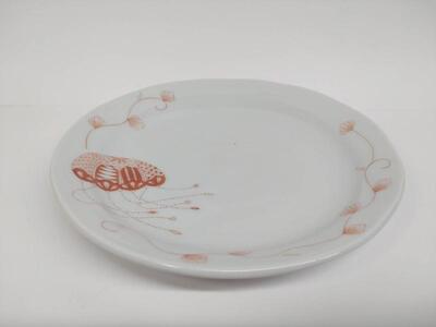 5号皿揃 赤絵 海のいきもの 九谷焼