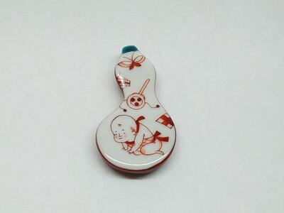 箸置セット 赤絵人物 福徳 九谷焼