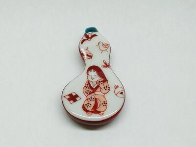 箸置セット 赤絵人物 福徳 九谷焼