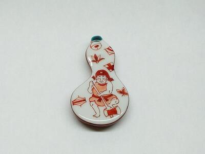 箸置セット 赤絵人物 福徳 九谷焼