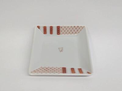 小皿揃え 赤絵小紋 九谷焼