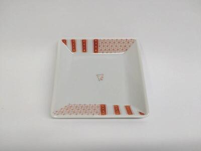 小皿揃え 赤絵小紋 九谷焼