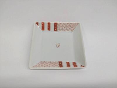 小皿揃え 赤絵小紋 九谷焼