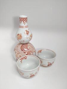 晩酌揃 赤絵宝尽くし 九谷焼
