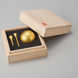 【箔一】 金箔 ゴルフボール ティー セット(シングル) 金沢箔 金箔使用 ゴルフグッズ 記念品 お土産