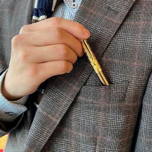 【箔一】クラック　ボールペン　ワイン