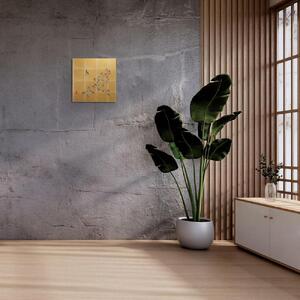 【箔一】花見鳥　アートパネル