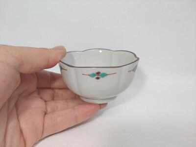 小鉢揃え 赤絵水引紋 九谷焼