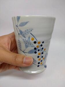 ペアフリーカップ 南天 九谷焼