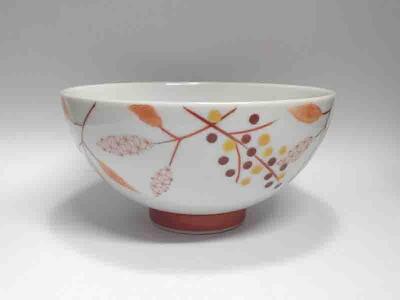 組飯碗 南天 九谷焼