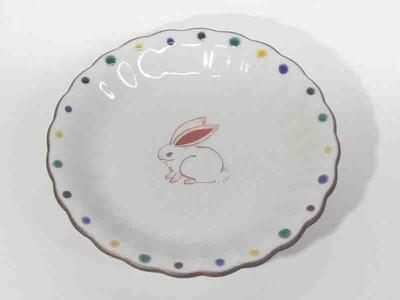 小皿揃え うさぎ絵変り 九谷焼