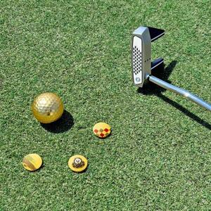 金箔 ゴルフマーカー (市松) 金沢箔 金箔使用 ゴルフグッズ 記念品 お土産