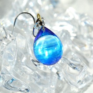 【Soukore】ガラスアクセサリー Mysterious blueピアス【1213960】