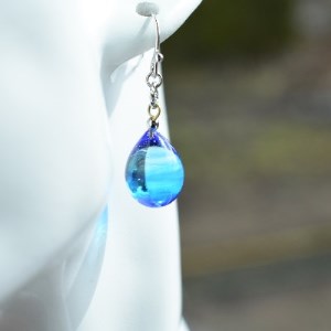 【Soukore】ガラスアクセサリー Mysterious blueイヤリング【1213961】