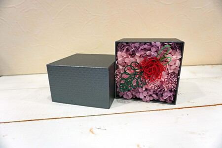 水引BOXプリザーブドフラワー(ピンク)