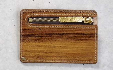 【こだわりの革細工】ジッパー小銭入れ /「LEATHERS by Kei Arabuna」 革 財布