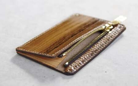 【こだわりの革細工】ジッパー小銭入れ /「LEATHERS by Kei Arabuna」 革 財布
