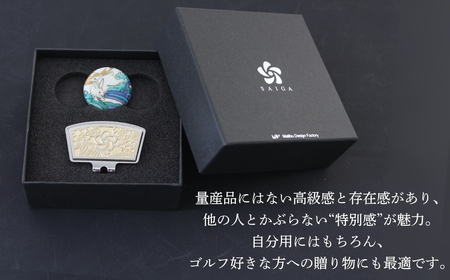 彩華-SAIGA-ボールマーカー兎（九谷焼作家：越田秀平）ボールマーカー ゴルフ ゴルフ