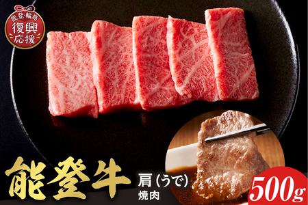 【和牛セレブ】能登牛 牛肩（ウデ） 焼肉 500g wa111-031