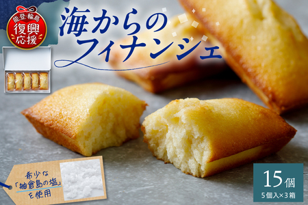 輪島 海からのフィナンシェ 5ヶ入×3箱セット wa015-001