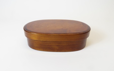 拭き漆弁当箱（小判型） wa010-005