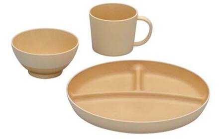 やさしい彩り 抗菌食育セット30(飯椀、プレート、マグカップセット) きなり 子ども こども キッズ 離乳食 食器 日本製 加賀市 F6P-2571