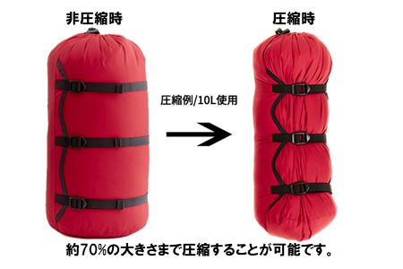 [R156] oxtos NEW透湿防水コンプレッションバッグ 15L【レッド】