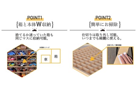 [P067] 木製ミニカーケース 8×6マス（最大96台収納可能）