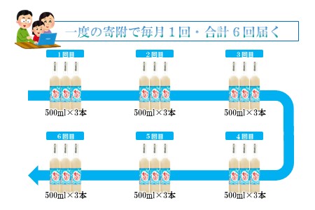 [J019]【定期便】能登甘酒３本セット（６回コース）