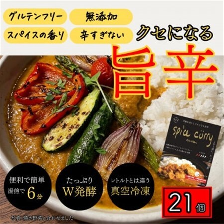 発酵スパイスカレー21個 ★生100%の発酵の力で生まれる「極旨味」でクセになる旨辛 グルテンフリー_惣菜・加工品 カレー  _【配送不可地域：離島】【1586919】