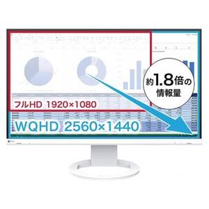 EIZO USB Type-C搭載27型液晶モニター FlexScan EV2720S ホワイト【1609244】