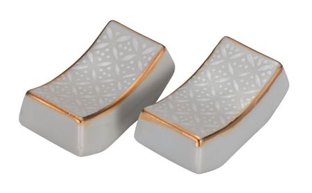 九谷焼　 組箸置　白七宝　a05 食器 キッチン雑貨 キッチンアイテム 雑貨 食卓 テーブルコーディネート 箸置きセット