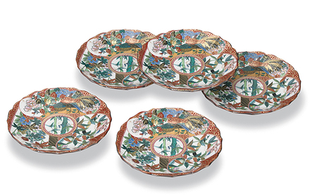 4.5号皿揃　庄三風 民芸品 工芸品 雑貨 食器 丸皿 お皿 プレート キッチン雑貨 キッチン用品