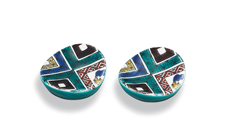 ペア箸置　石畳 民芸品 工芸品 雑貨 小物 小鉢 キッチン雑貨 キッチン用品