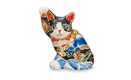 5.5号横座招猫　縁起尽し 民芸品 工芸品 雑貨 日用品 インテリア 小物 置物 猫好き 動物 金運 